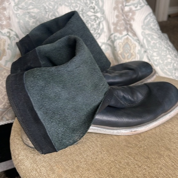 FREE PEOPLE Sutton Tight Slouch Leather Round-toe Boots - Picture 11 of 11